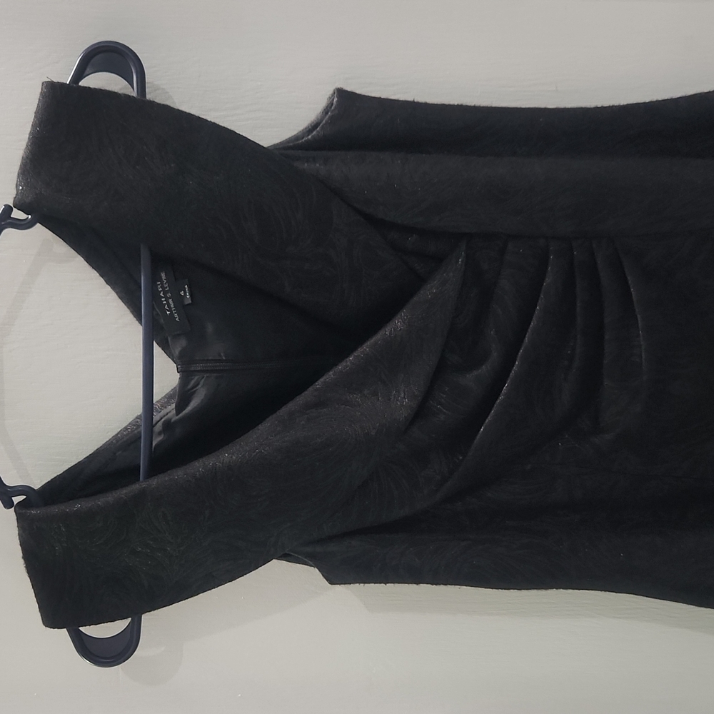 Tahari Black shimmer sleeveless dress